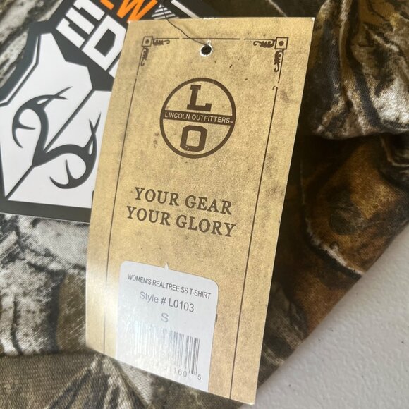 Lincoln Outfitters Realtree Edge Camo VNeck TShirt Womens Small Brown New - Picture 10 of 10